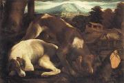 Jacopo Bassano, Two Dogs